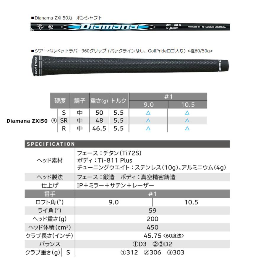 ☆スリクソンzxi TR 10.5° ドライバー☆ディアマナシャフトSR☆ ☆スリクソンzxi TR 10.5° ドライバー☆ディアマナシャフトSR