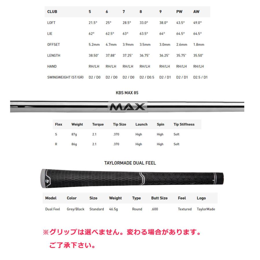 テーラーメイド M4 スチールシャフトアイアン#5〜#SW - アイアンセット