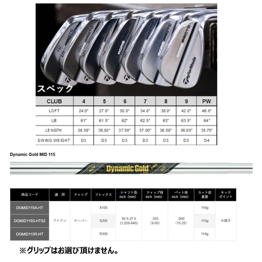 RORSプロトアイアンセット 4～pw テーラーメイド 限定 RORS・PROTO アイアンセット 7本セット #4