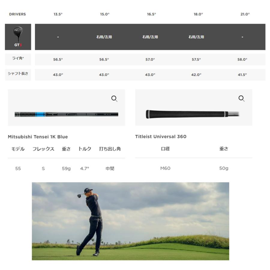 Titleist（タイトリスト） GT3 フェアウェイウッド TENSEI 1K Blue 55