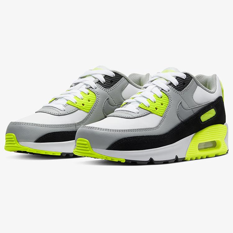 ナイキ スニーカー Nike Air Max 90 Ltr Gs エアマックス 90 レザー Gs ホワイト パーティクルグレー ボルト レディース シューズ Cd6864 101 Golkin Paypayモール店 通販 Paypayモール