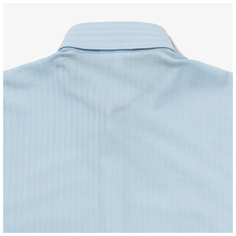 LACOSTE（ラコステ） メンズ 鹿の子地切り替え同色ストライプボタン