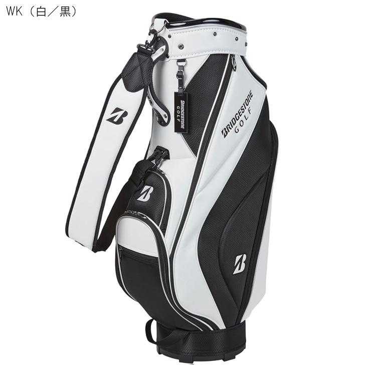BRIDGESTONE ゴルフキャディバッグ 白黒 9型 新品、未使用品 BRIDGESTONE（ブリヂストン） 軽量ベーシックモデル キャディバッグ 9