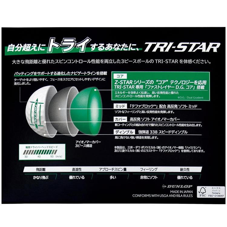SRIXON DUNLOP ダンロップ SRIXON スリクソン ゴルフボール TRI-STAR