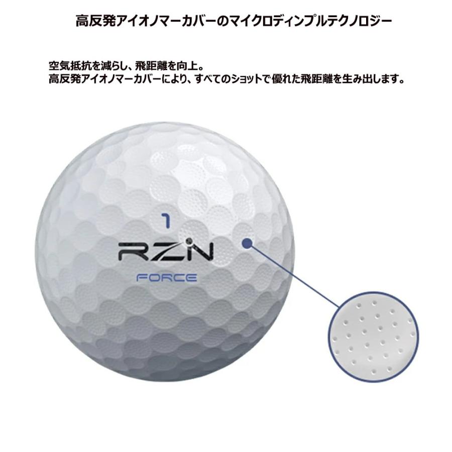 US輸入品 RZN Golf FORCE ゴルフ ボール 3ピース 1ダース(12球入り) 赤