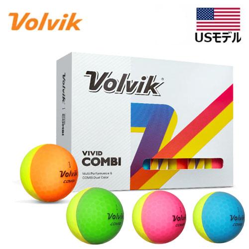 US輸入品 Volvik ボルビック Vivid Combi Assorted ゴルフボール