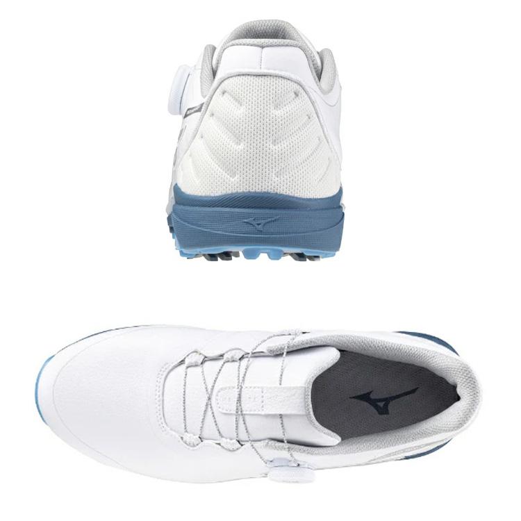 ネクスライトUW ボア(ゴルフ／防水／軽量)メンズ　29.0㎝　ホワイト×ブルー MIZUNO ミズノ公式 ネクスライトUW ボア ゴルフ/防水/軽量