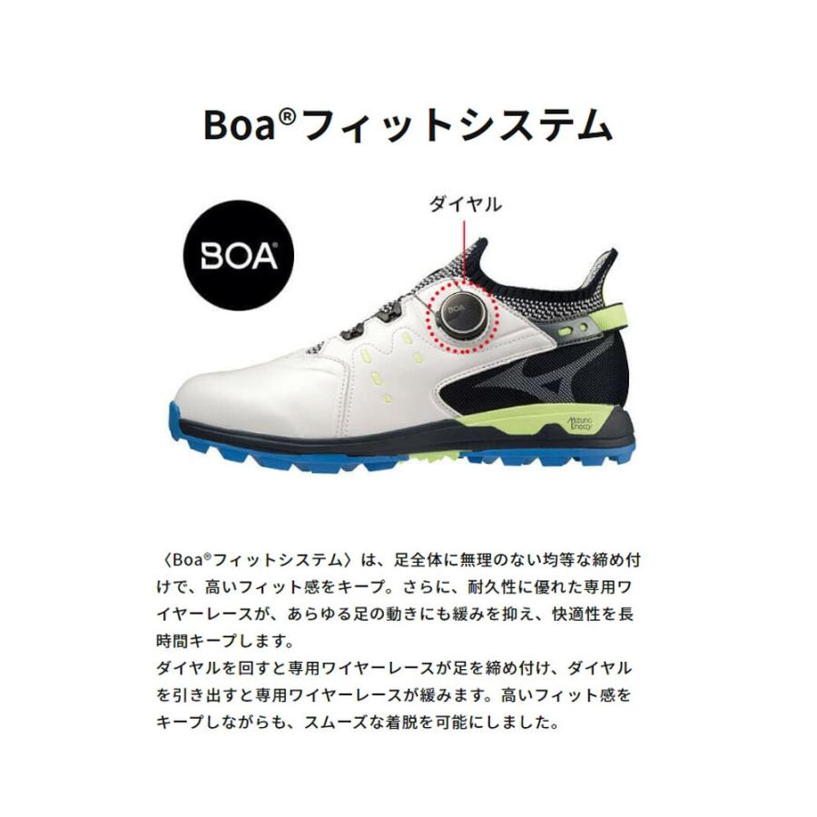 ミズノ ゴルフ ウェーブ ハザード プロ ボア メンズ ゴルフ シューズ