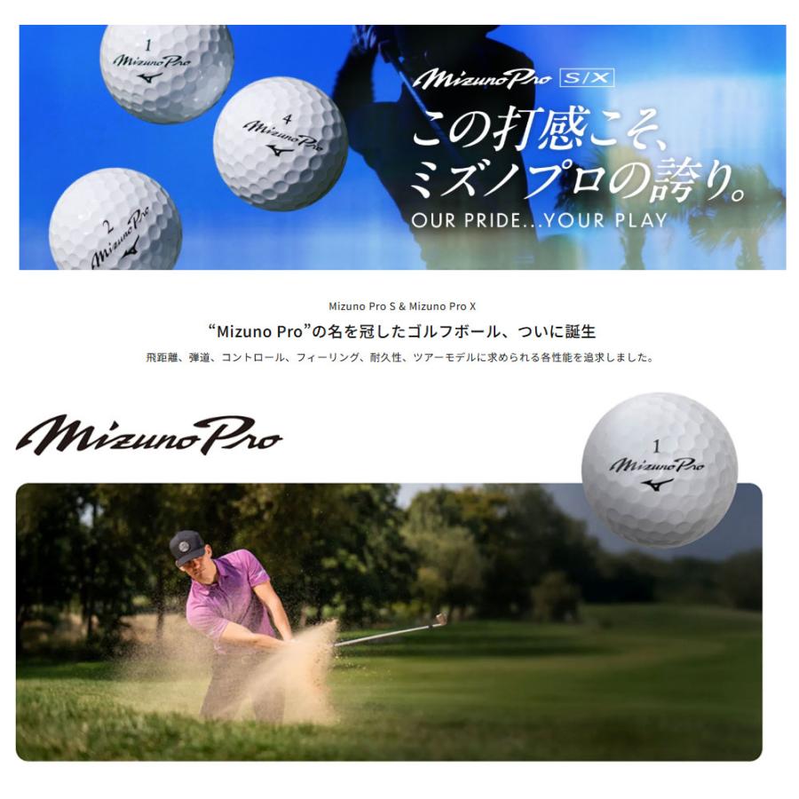 MIZUNO（ミズノ） Mizuno PRO S／Mizuno PRO X ゴルフ ボール 1ダース
