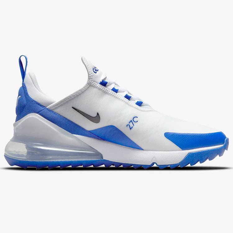 ナイキ ゴルフシューズ NIKE AIR MAX 270 G エアマックス 270 G ホワイト/ブラック/レーサーブルー/ピュアプラチナム メンズシューズ CK6483-106｜golkin｜04