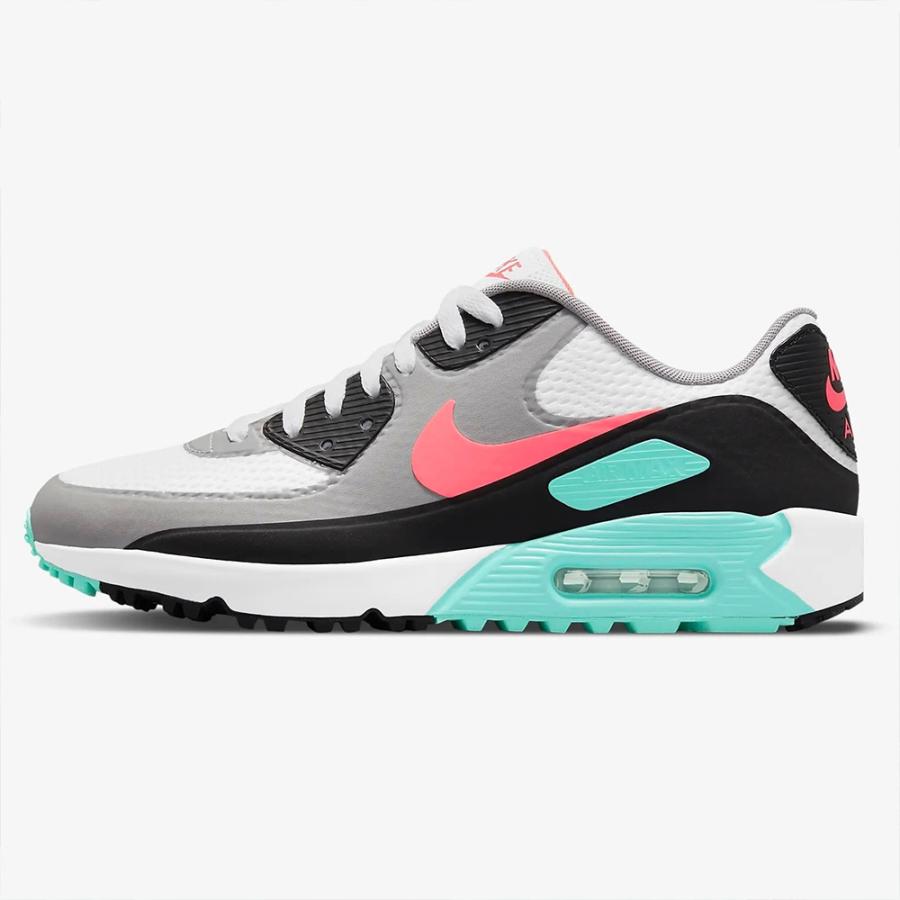 ナイキ ゴルフシューズ NIKE AIR MAX 90 G エアマックス 90 G ホワイト/ホットパンチ/ブラック メンズシューズ CU9978-133｜golkin｜03