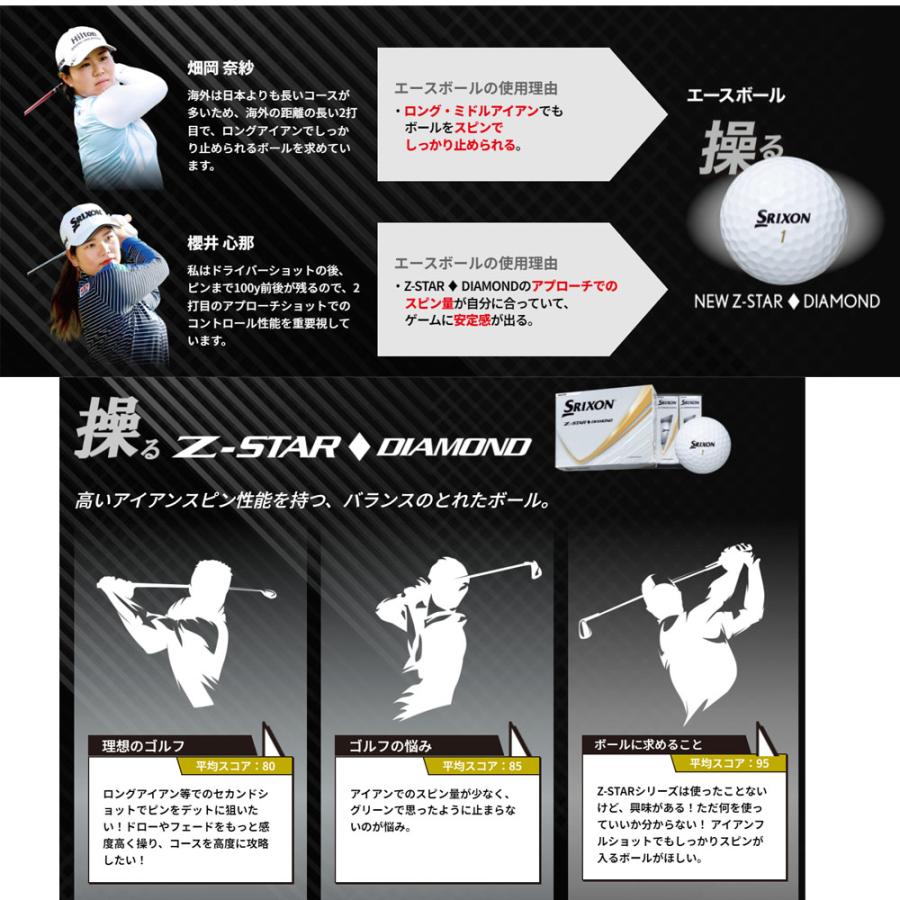 【まとめ買い】 ダンロップ スリクソン Z-STAR ダイヤモンド ゴルフ ボール 2ダース [24球] 2025年モデル 9代目 日本正規品_5