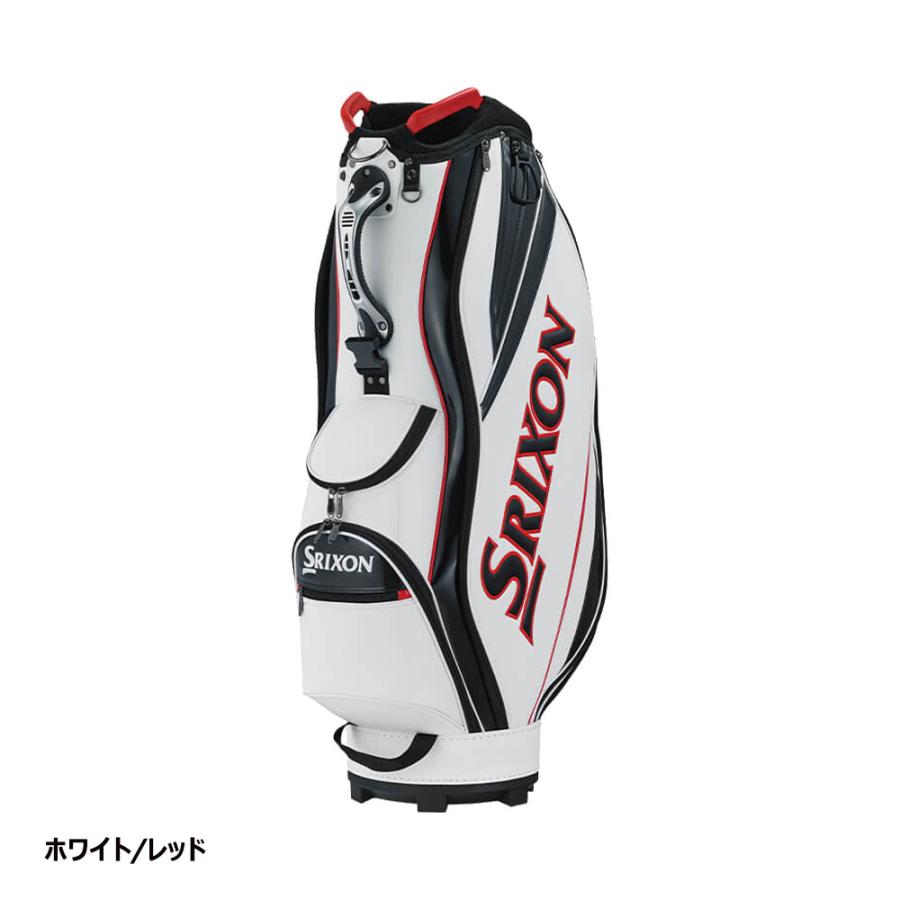 Srixon キャディバッグ ホワイト/レッド/ブラック SRIXON ダンロップ ゴルフ スリクソン 軽量 キャディバッグ 9.5型 2.9