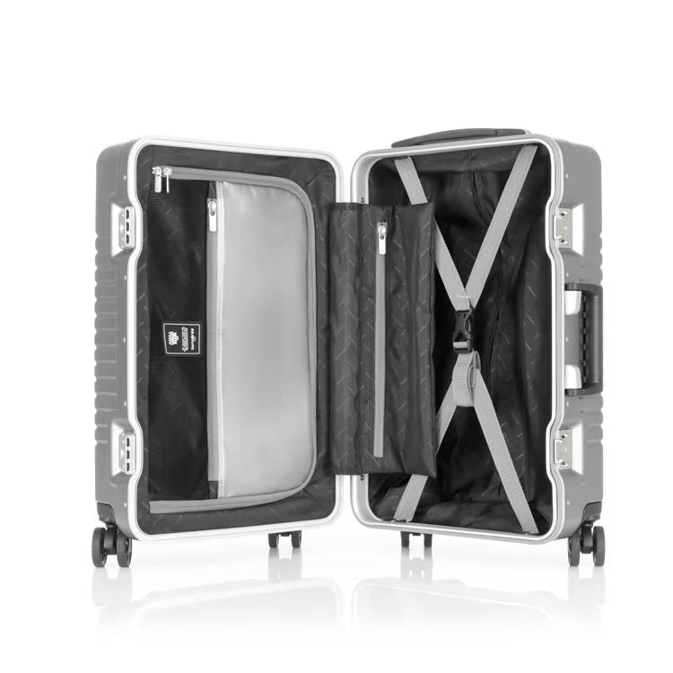 サムソナイト キャリー ケース SAMSONITE インターセクト スピナー INTERSECT SPINNER 55cm S 1〜3泊 約34L スーツケース シルバーの画像
