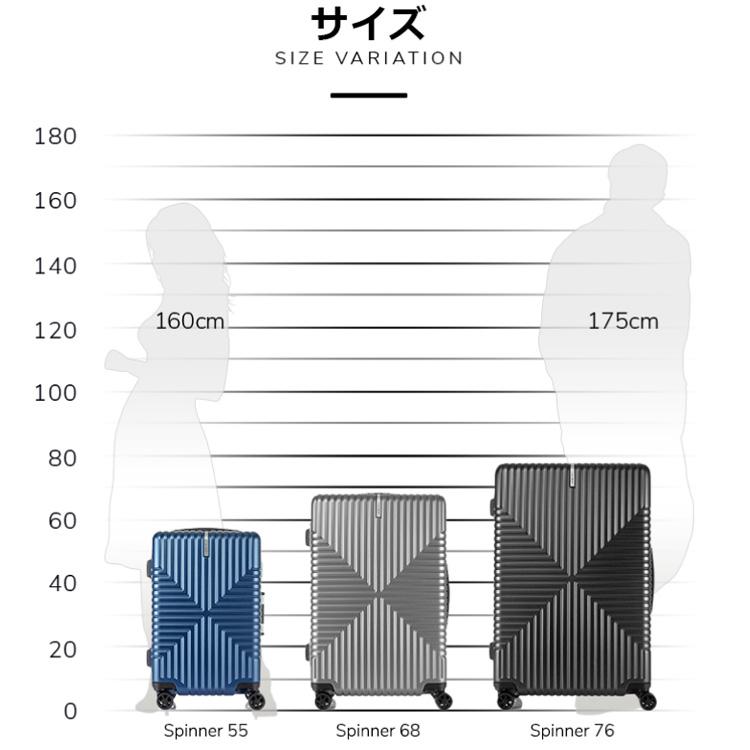 サムソナイト キャリー ケース SAMSONITE インターセクト スピナー INTERSECT SPINNER 55cm S 1〜3泊 約34L スーツケース シルバーの画像