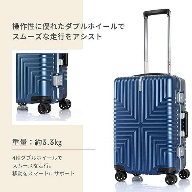 サムソナイト キャリー ケース SAMSONITE インターセクト スピナー INTERSECT SPINNER 55cm S 1〜3泊 約34L スーツケース ネイビーの画像
