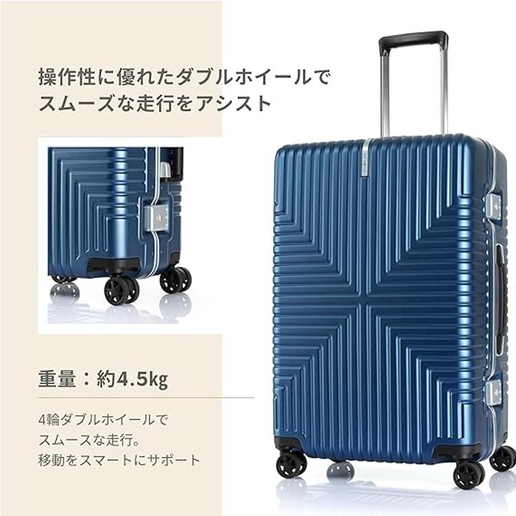 サムソナイト キャリー ケース SAMSONITE インターセクト スピナー INTERSECT SPINNER 68cm M 4〜6泊 約73L スーツケース ネイビーの画像