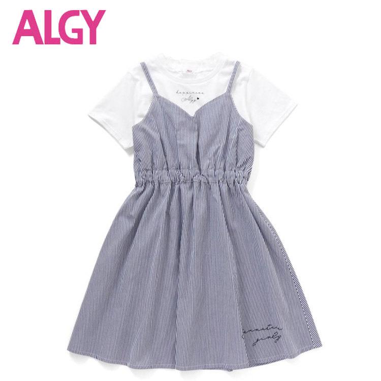 Sale セール ワンピース アルジー 女の子 Xs S M G ストライプドッキングワンピース Algy Ag Golly Gee 通販 Yahoo ショッピング