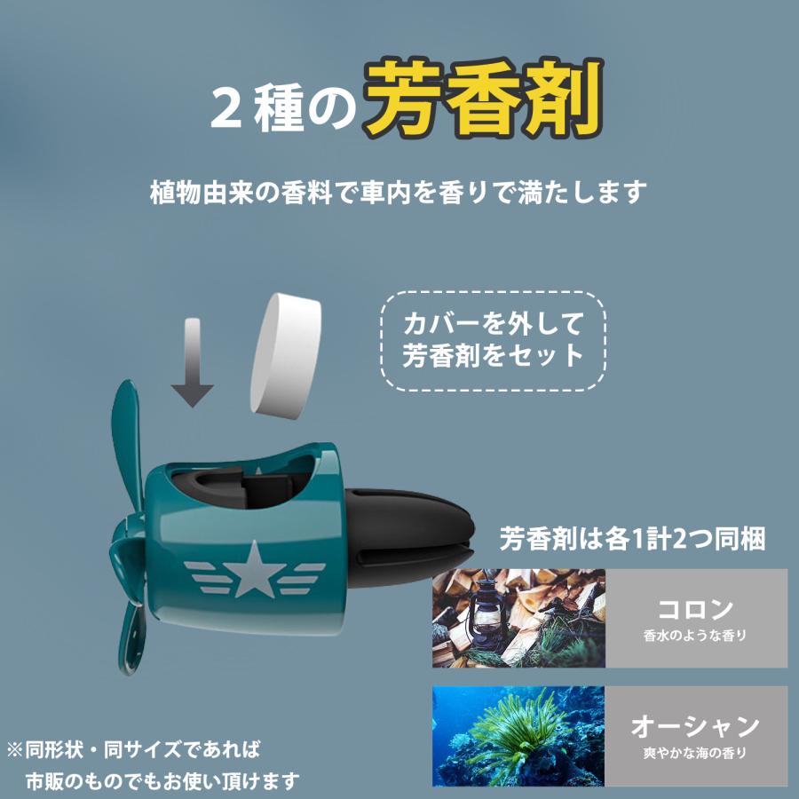 アロマディフューザー 車載 芳香剤 タブレット付き エアコン 吹き出し
