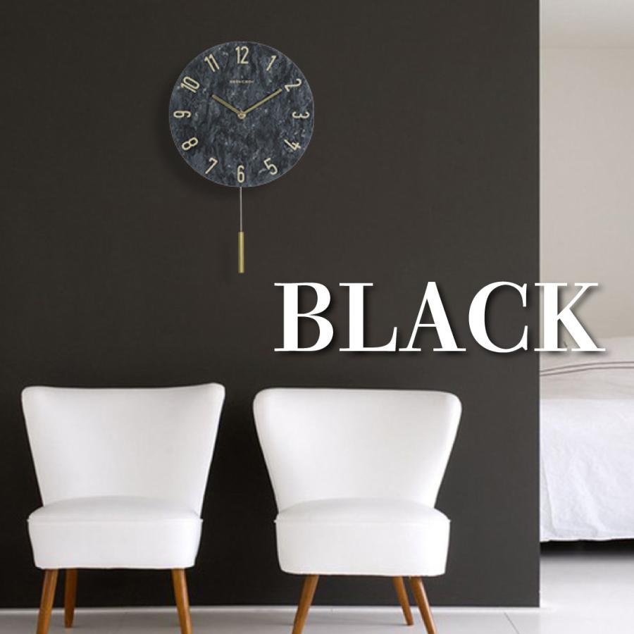 壁掛け時計 振り子 掛け時計 天然石 アナログ 時計 ストーン おしゃれ