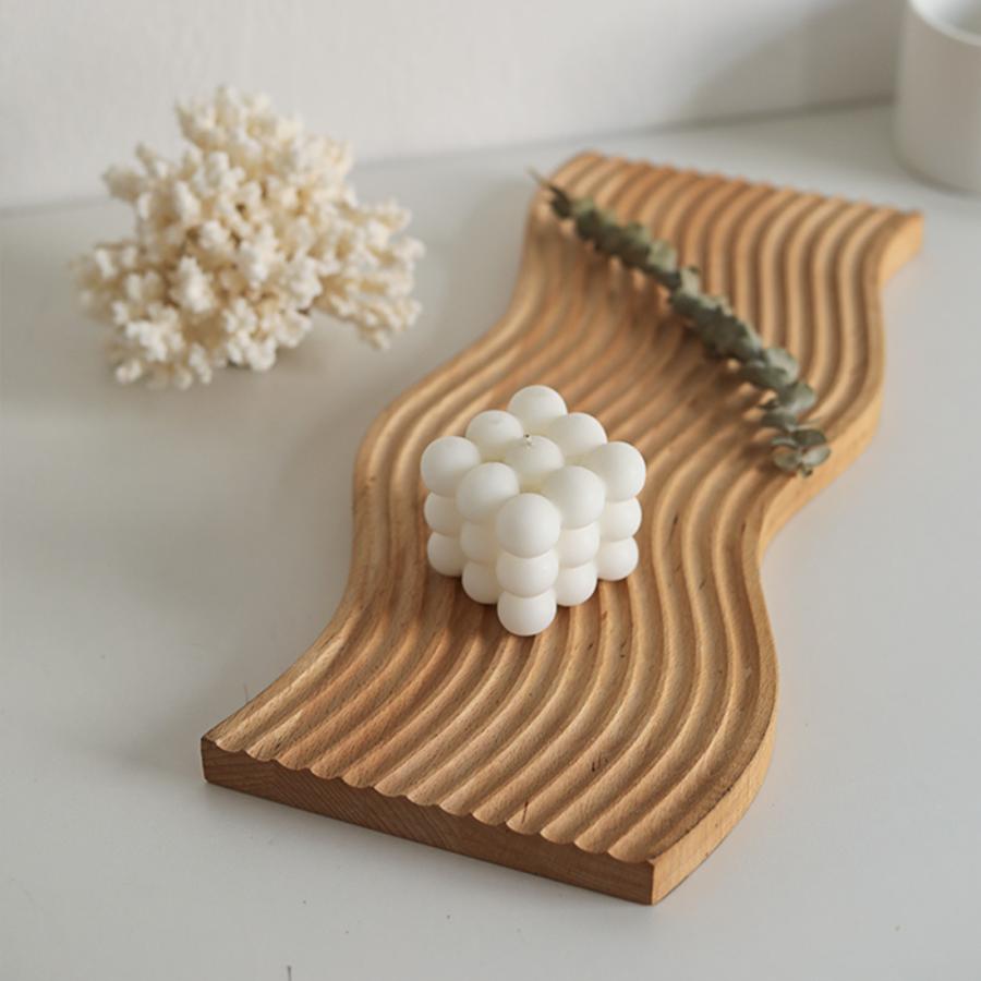 韓国雑貨 デザイン ウッド トレイ まな板 お盆 パン皿 受け皿 プレート