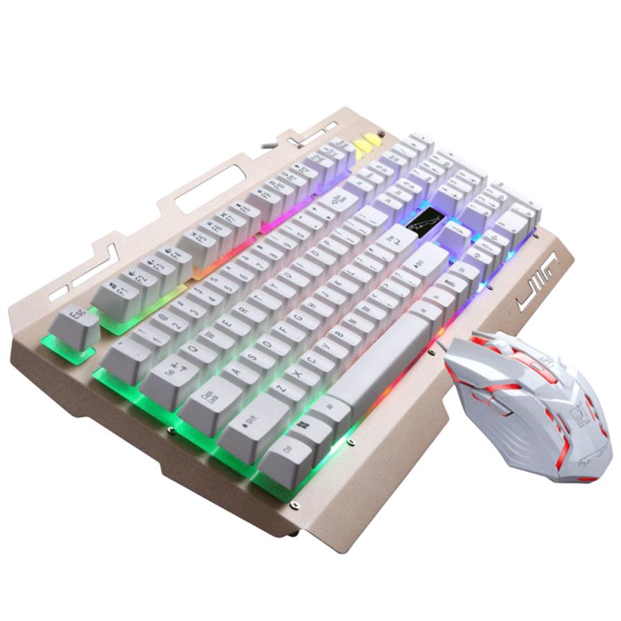 ゲーミング キーボード マウス セット メカニカル 光る LED ライト