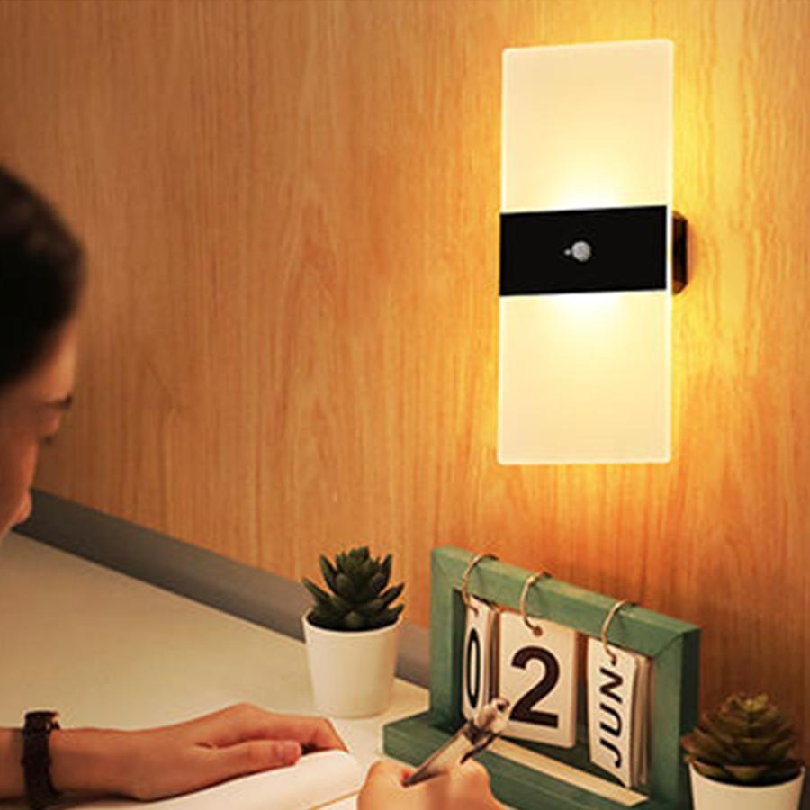 壁掛け灯 LED ライト 人感センサー 自動点灯 USB 充電式 間接照明