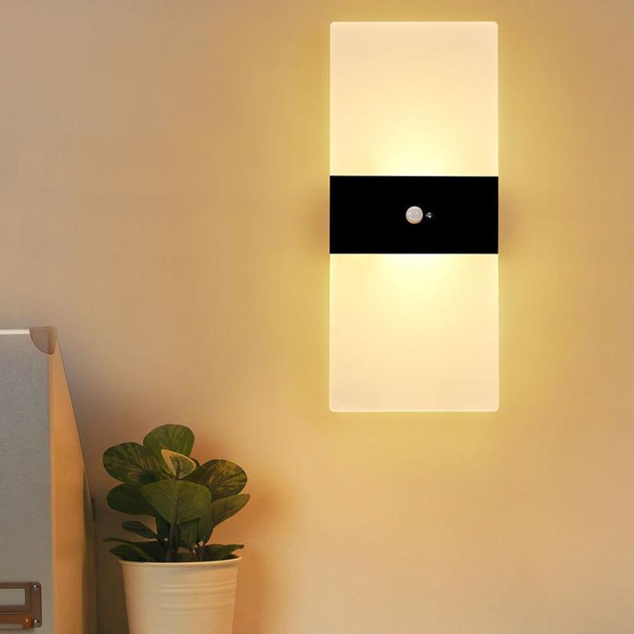 壁掛け灯 LED ライト 人感センサー 自動点灯 USB 充電式 間接