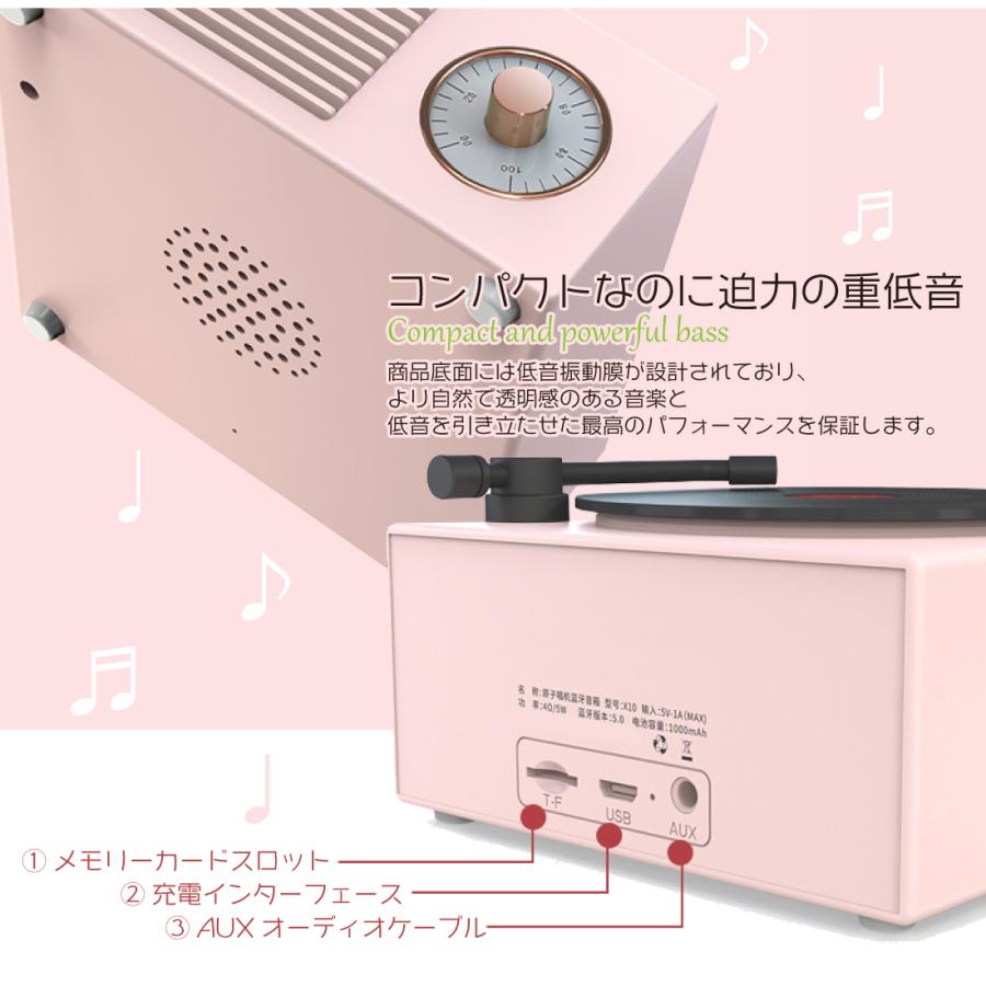 Bluetooth スピーカー 可愛い レトロ レコード型 コンパクト Microsd メモリーカード Aux 5w 動く 音量調整 音量調節 オーディオ 重低音 Usb充電 無線 置物 小物 Speaker0001 Golwis 通販 Yahoo ショッピング