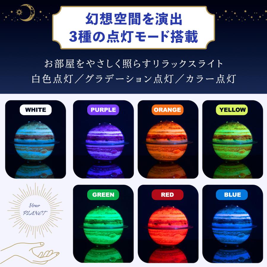 惑星 加湿器 卓上 ナイトライト 小型 静音 USB 330ml アロマ 超音波