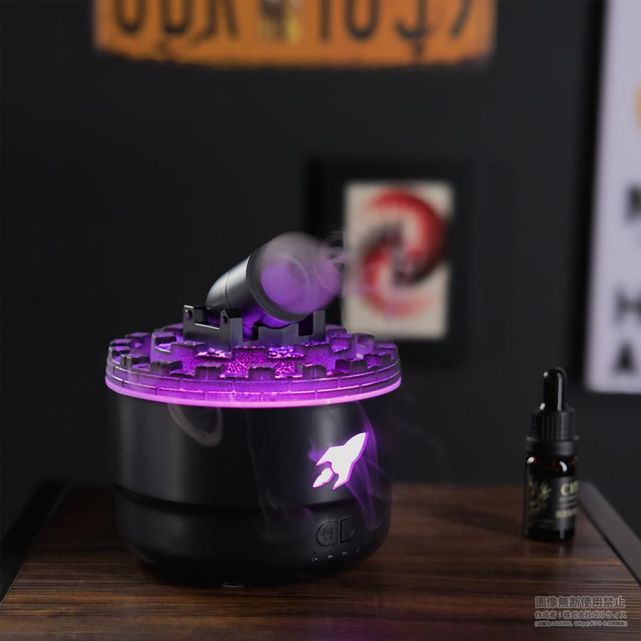 大砲型 卓上 加湿器 ギミック アロマ かわいい LED ライト 超音波加湿