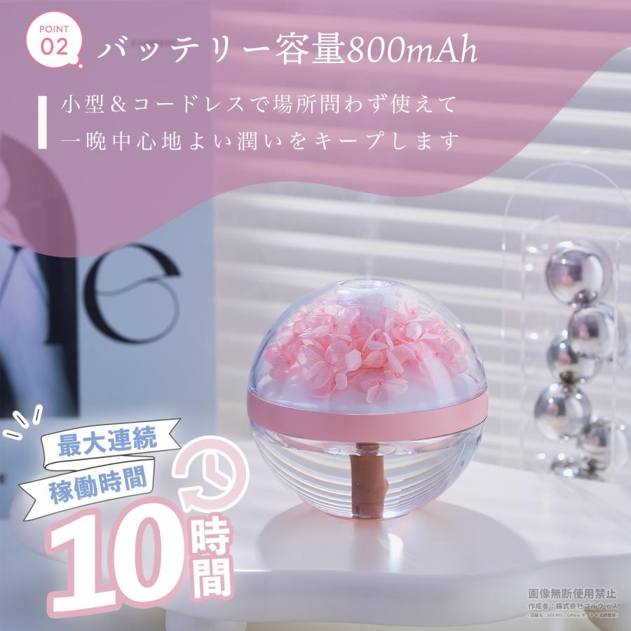 卓上型加湿器 ホワイト ピンク LEDライト付き 脚付き加湿器 卓上加湿器 静音 USB充電 LEDライト付き 加湿器 椅子型