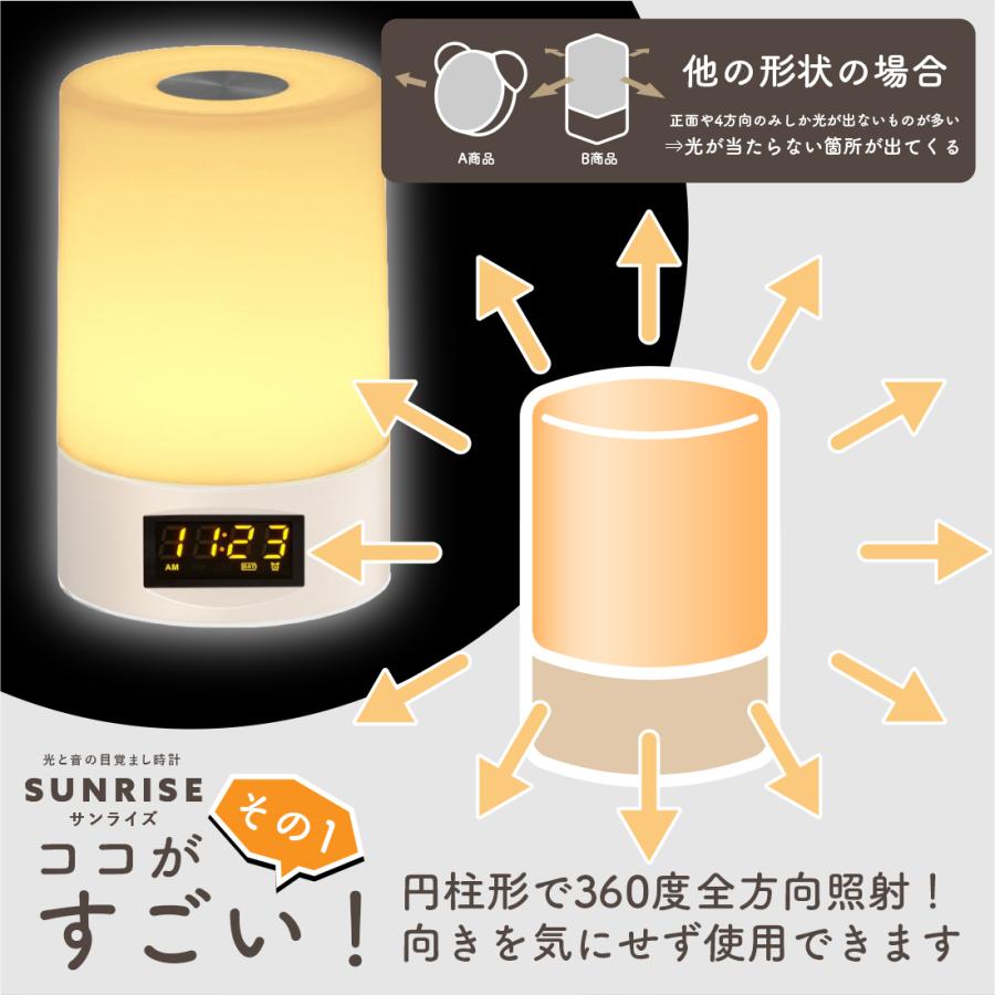 光 目覚まし時計 デジタル時計 鳥声 アラーム 起きれる 間接照明 授乳ライト コードレス 充電式 Acアダプター付き ナイトライト Sunrise Golwis 通販 Yahoo ショッピング