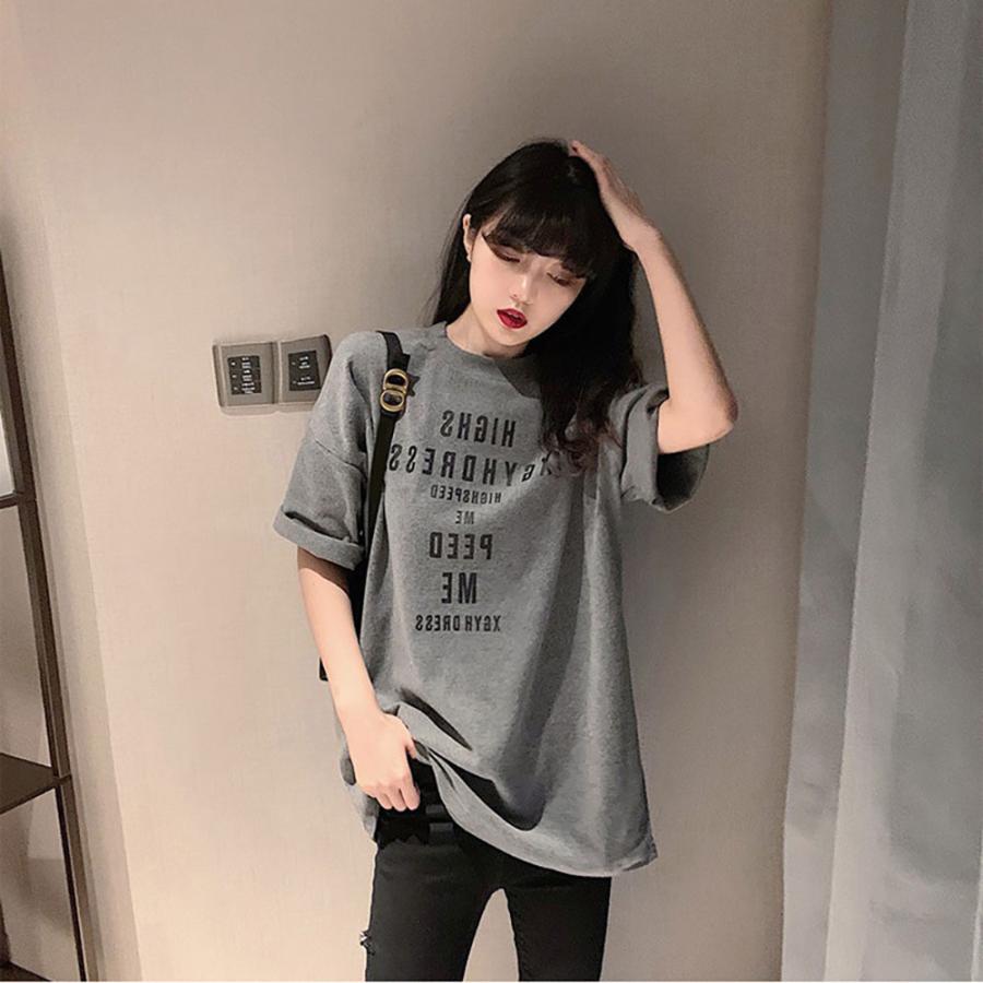 ゆるT 半袖 レディース Tシャツ トップス ゆったり カットソー 大きい