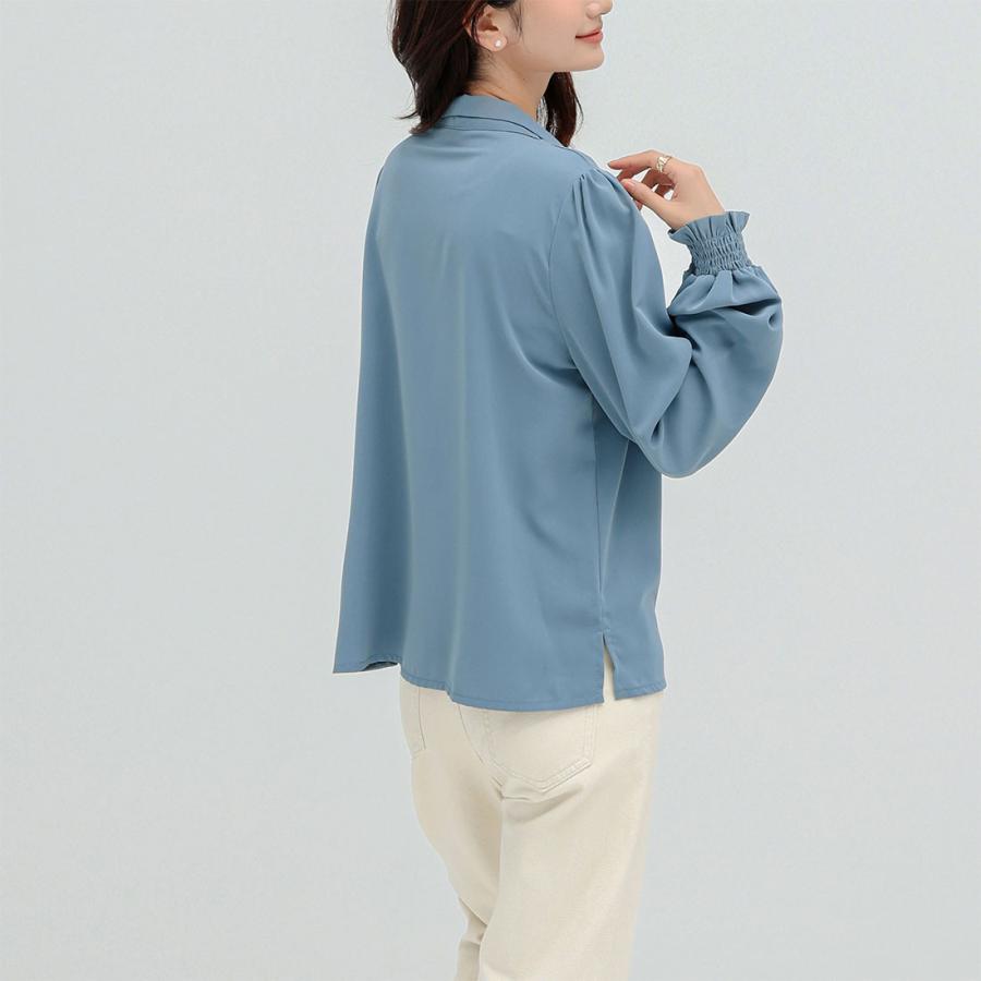 【新品タグ付き】ギャザーボウタイ長袖ブラウス 楽天市場】2WAYボウタイ付き長袖ブラウス レディース 長袖 シャツ プル