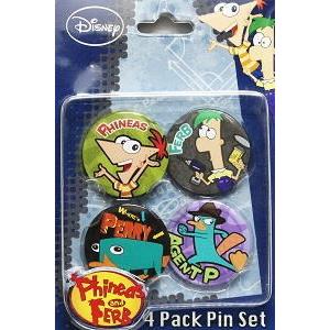 フィニアスとファーブ バッジ4個セット Pf0155 アメリカ雑貨ゴマちゃん Yahoo 店 通販 Yahoo ショッピング