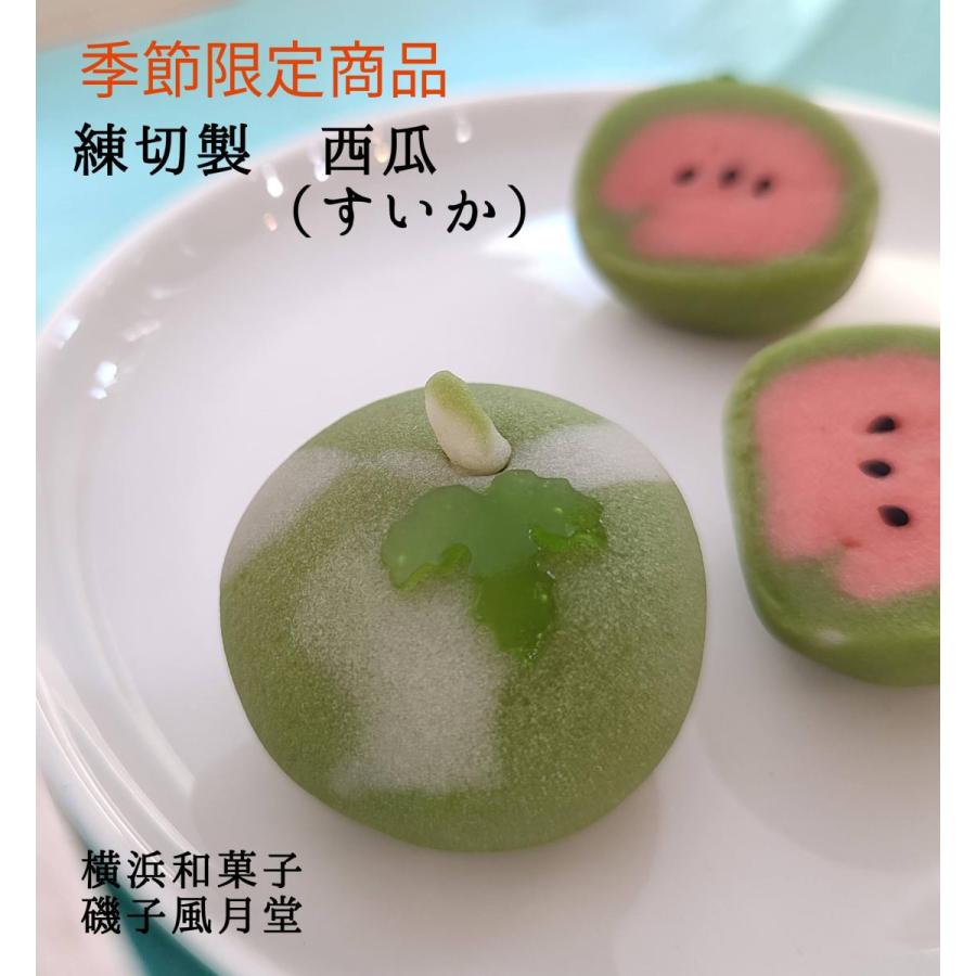 上生菓子 練り切り スイカ 和菓子 すいか 西瓜 個包装 6個入 ご贈答用化粧箱入り ギフト指定 名入れ可 Jsuika6 横浜和菓子匠 磯子風月堂 通販 Yahoo ショッピング