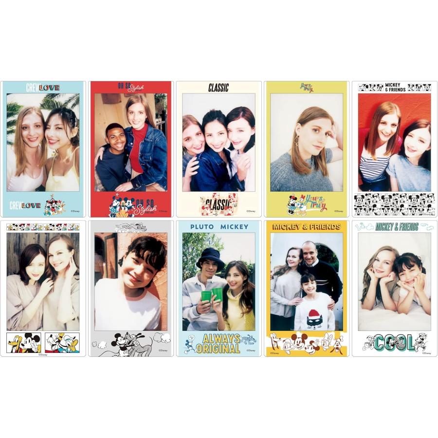 新品　チェキ　instax mini 10シート　ミッキー＆フレンズ　レインボー instax mini チェキフィルム instaxmini ミッキー&フレンズ MIC2 WW1