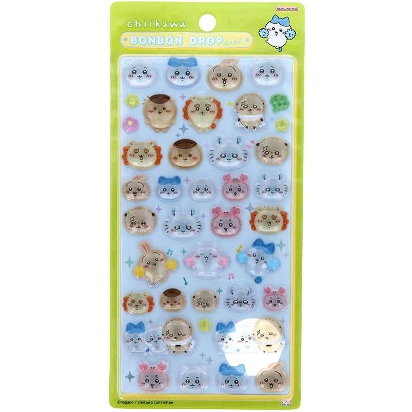 【正規品】ちいかわ&しずくちゃんBONBON DROP シールセット 6枚 ボンボンドロップシール ちいかわ みんなニコニコ サンスター文具 正規