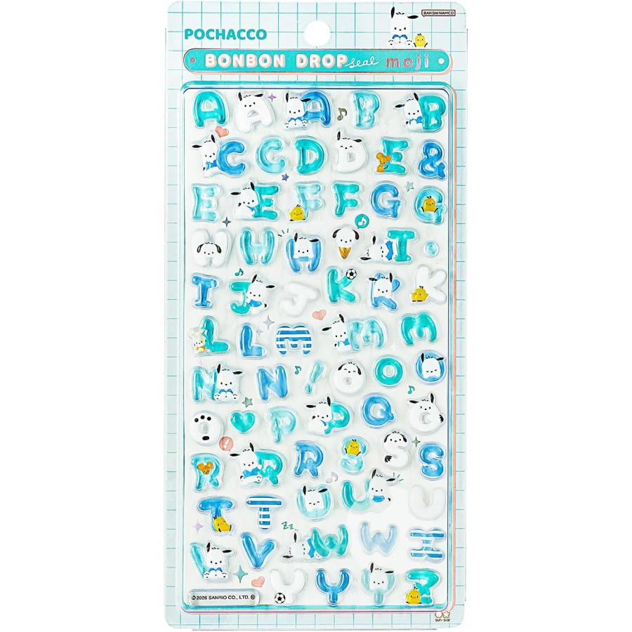 サンリオボンボンドロップシール 文字 ボンボンドロップシール ポチャコ サンリオキャラクターズ 文字
