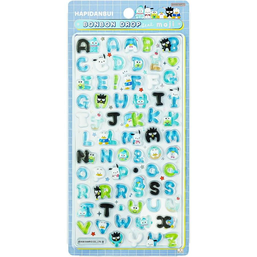 ボンボンドロップシール はぴだんぶい サンリオキャラクターズ 文字