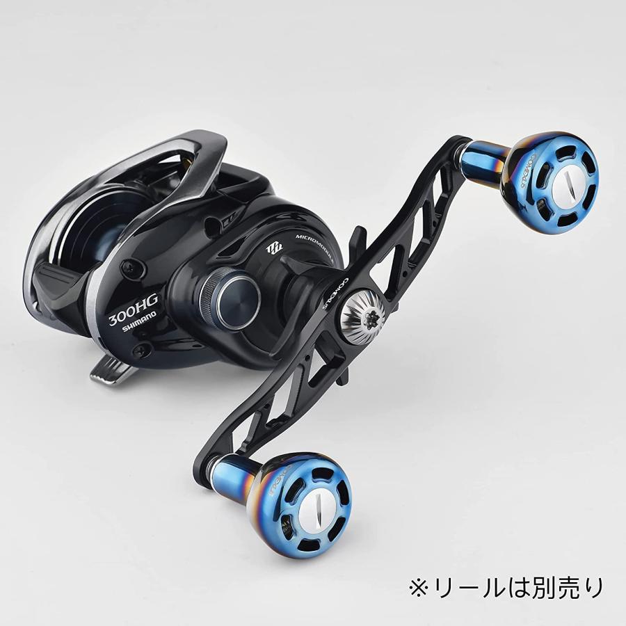 ゴメクサス 超々ジュラルミン ハンドル 120ｍｍ 95mm リール カスタム パーツ シマノ Shimano ダイワ Daiwa アブガルシア Abu Garcia チタン製ノブ付き Gomexus｜gomexus｜02