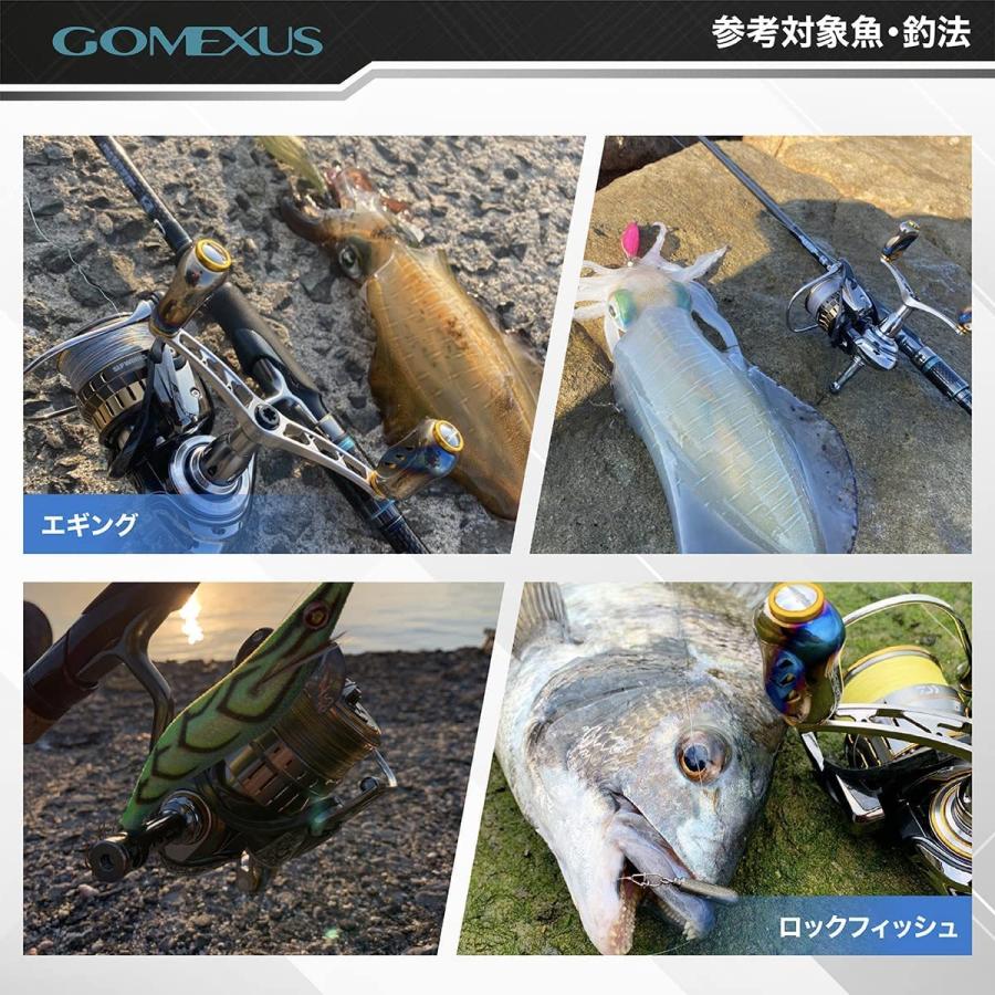 スピニングリール ダブルハンドル 98mm シマノ Shimano ダイワ Daiwa カスタム パーツ アルミ CNC切削  チタンノブ付き ゴメクサス Gomexus｜gomexus｜10