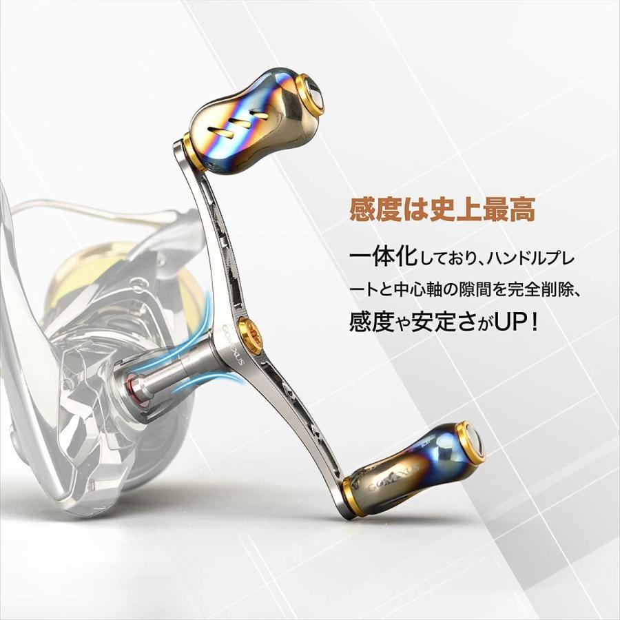 スピニングリール ダブルハンドル 98mm シマノ Shimano ダイワ Daiwa カスタム パーツ アルミ CNC切削  チタンノブ付き ゴメクサス Gomexus｜gomexus｜11