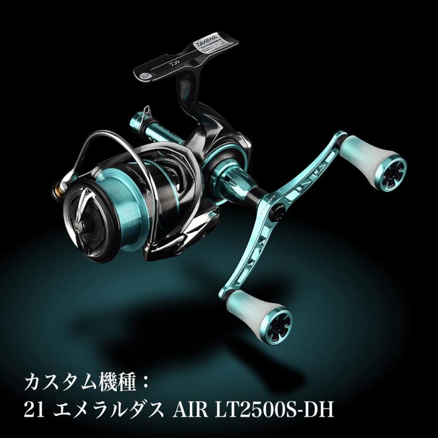 スピニングリール ダブルハンドル 98mm アルミ ダイワ Daiwa カスタムパーツ TPEノブ付き ゴメクサス Gomexus｜gomexus｜02