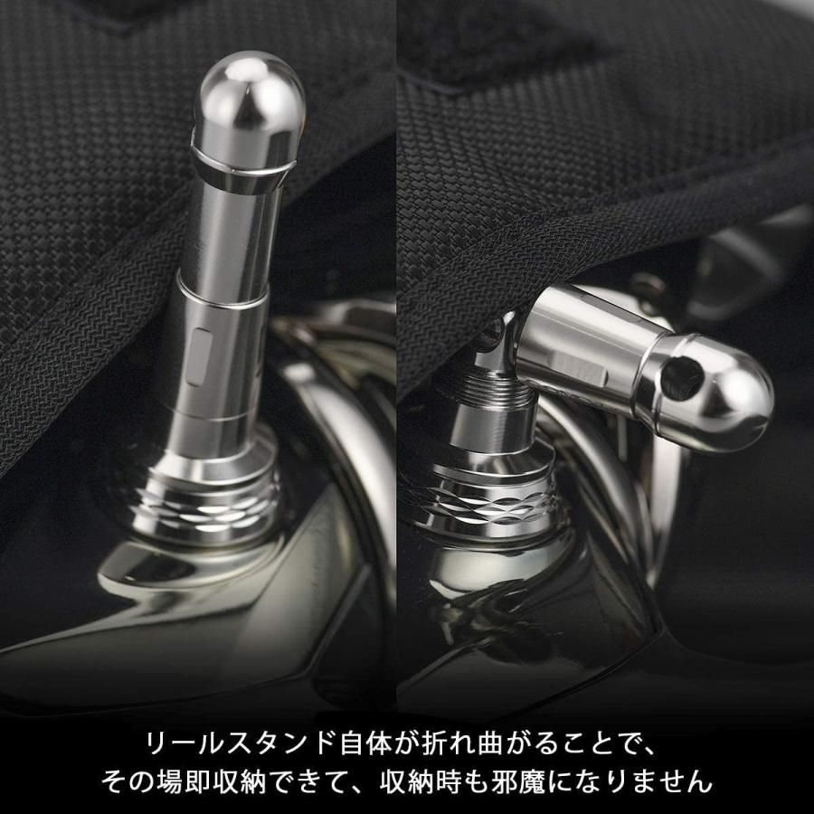 リールスタンド シマノ shimano ダイワ daiwa スピニング リール用 折り畳み カスタム パーツ ボディーキーパー アルミ 48mm ゴメクサス Gomexus｜gomexus｜08