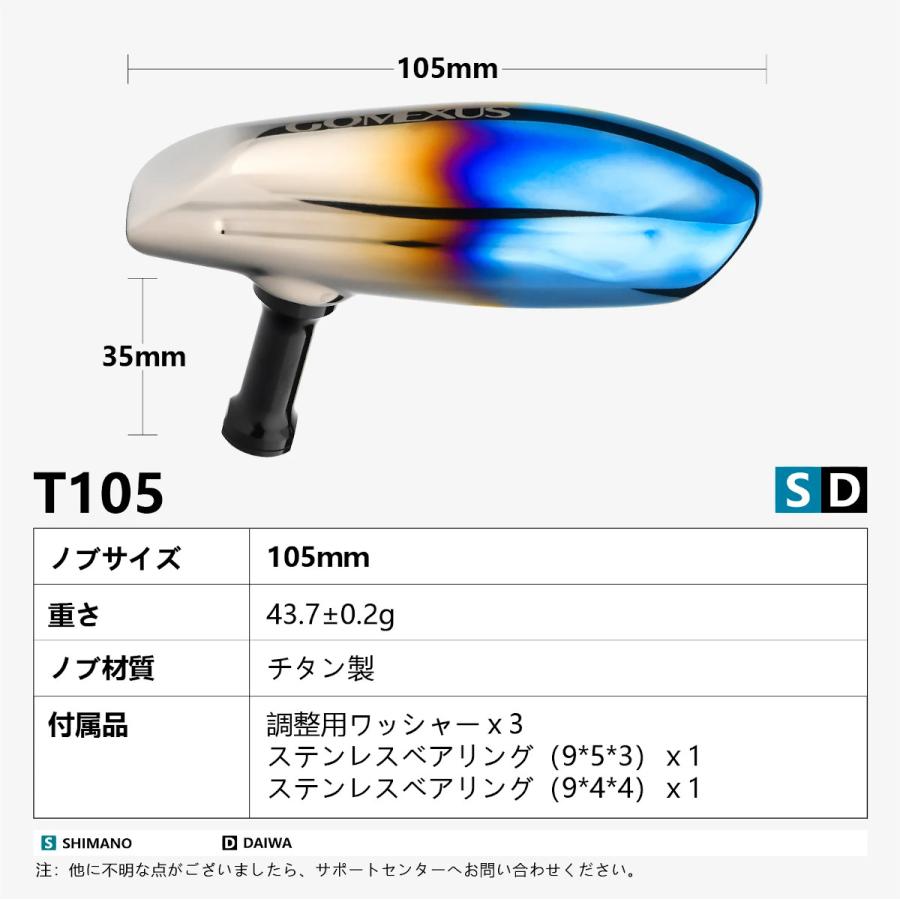 シマノ 【送料無料】ゴメクサス ハンドルノブ チタン製 TypeB/D