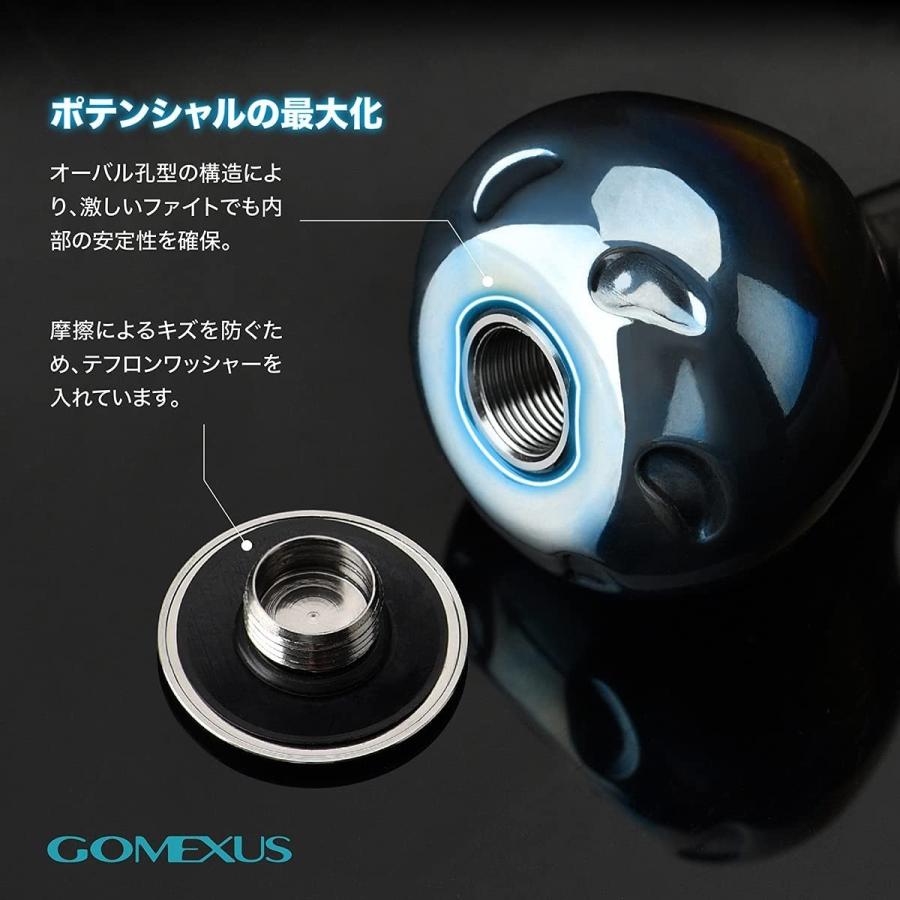 ゴメクサス Gomexus リール シマノ Shimano TypeA ダイワ Daiwa Type S ハンドルノブ チタン製 スピニング ベイト リール カスタム パーツ 交換 高感度 軽量耐食｜gomexus｜08