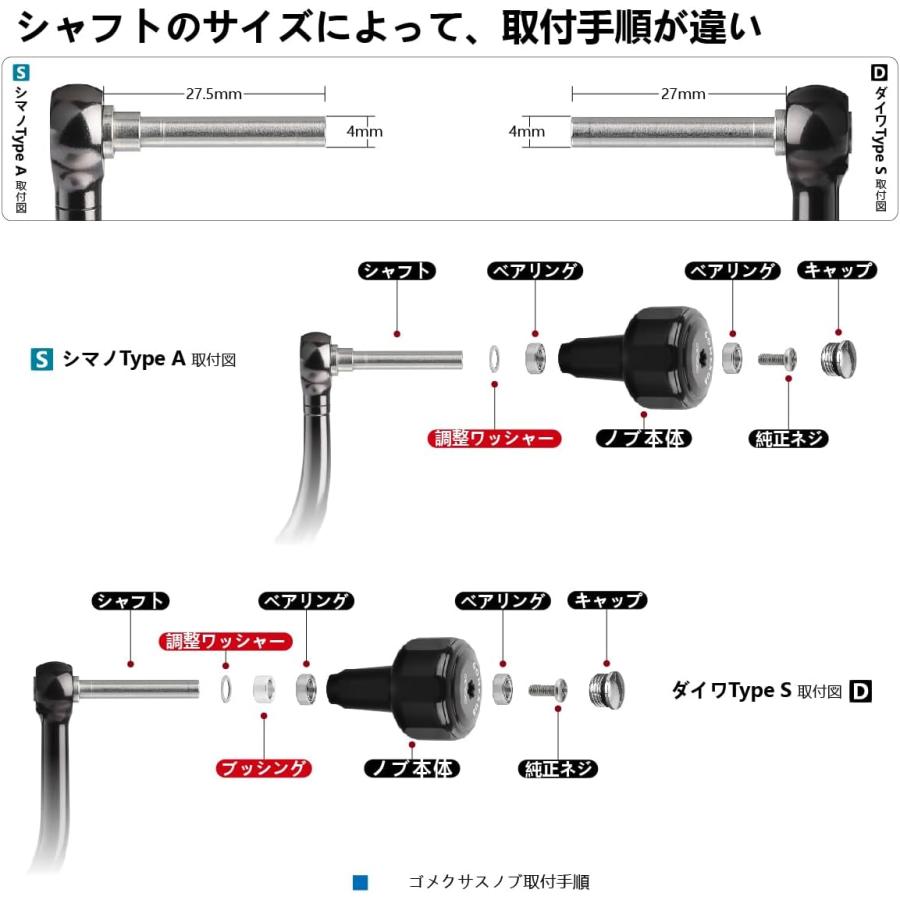 送料無料】ゴメクサス ハンドルノブ 32mm アルミ シマノ Shimano