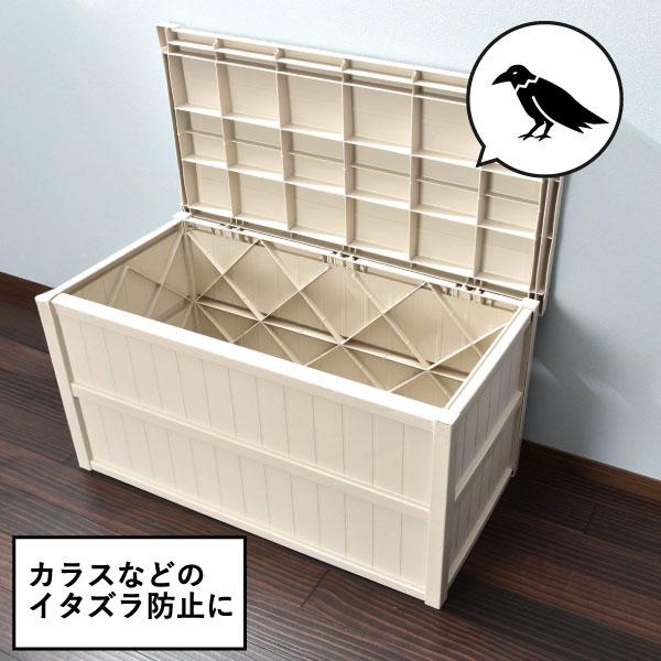 ゴミ箱 一時置き ふた 缶 ペットボトル 資源ごみ ダンボール 屋外 ベランダストッカー 収納庫 物置 コンテナ 大容量( 屋外大型収納ボックス 200L )_11